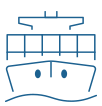 Icono envíos marítimos operaciones logísticas
